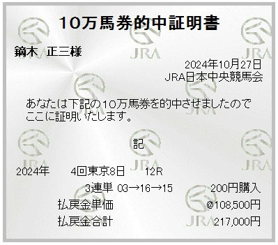 ２日連続超高配当獲得は我ながら天晴。１０万馬券的中の考え方とは。 -  美浦ドリームNEO公式サイト｜競馬情報・競馬予想・無料情報・競馬必勝法美浦ドリームNEO公式サイト｜競馬情報・競馬予想・無料情報・競馬必勝法